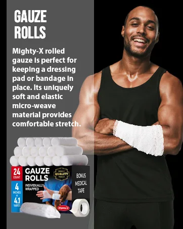 Premium Elastic Bandage Wrap - 3 (2pk) - Strong Compression - Self-Closing Reusable Bandages for Legs and Arms - Wrist Elbow Foot Knee Wrap - 24 Gauze rolls individually wrapped
