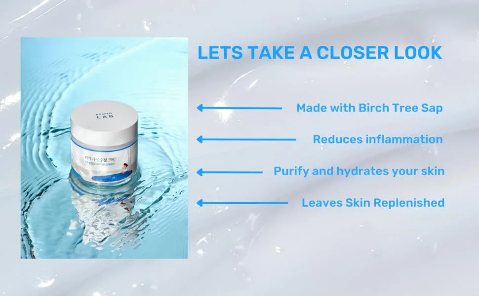 ROUND LAB Birch Juice Moisturizing Cream 80ml / Vita Hyaluronic Acid Moisture Filling Hydrating Cream - Birch Cream
