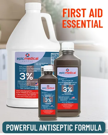 Hydrogen Peroxide 32 oz. First Aid Antiseptic and Multipurpose Cleaner 3% USP Topical Wash for Minor Cuts Scrapes Insect Bites and Skin Irritations. (1) - ounce pack hyrdrogen first aid piercings foot refill home canker sore cold bleach cleanser burn kid