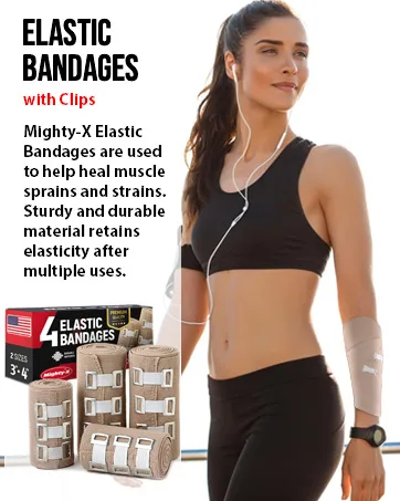 High-Performance Elastic Bandage Wrap - 4pk (2x3 2x4 ) - Strong Self-Closing Compression Bandage Wrap - Foot Ankle Wrist Knee Body Wrap - Elastic bandages with clips white