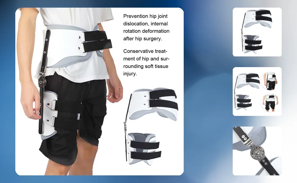 Hip Abduction Orthosis Hip Joint Support Hip Stabiliser Corrector Support Brace Post Op Hip Protector Stabilizer for Hip Groin Hamstring Thigh and Sciatic Nerve Pain Relief - JM27033-1