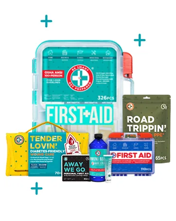 Be Smart Get Prepared Bug Plz Repel and Relief Kit - 12 Pieces - Designed for Camping Hiking Travel & Outdoor Activities - Compact & Portable - Group Shot