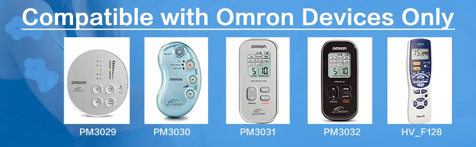 Omron Compatible TENS Electrodes - 12 (6 Pair) Premium Omron Compatible Replacement Pads for TENS Units - devices