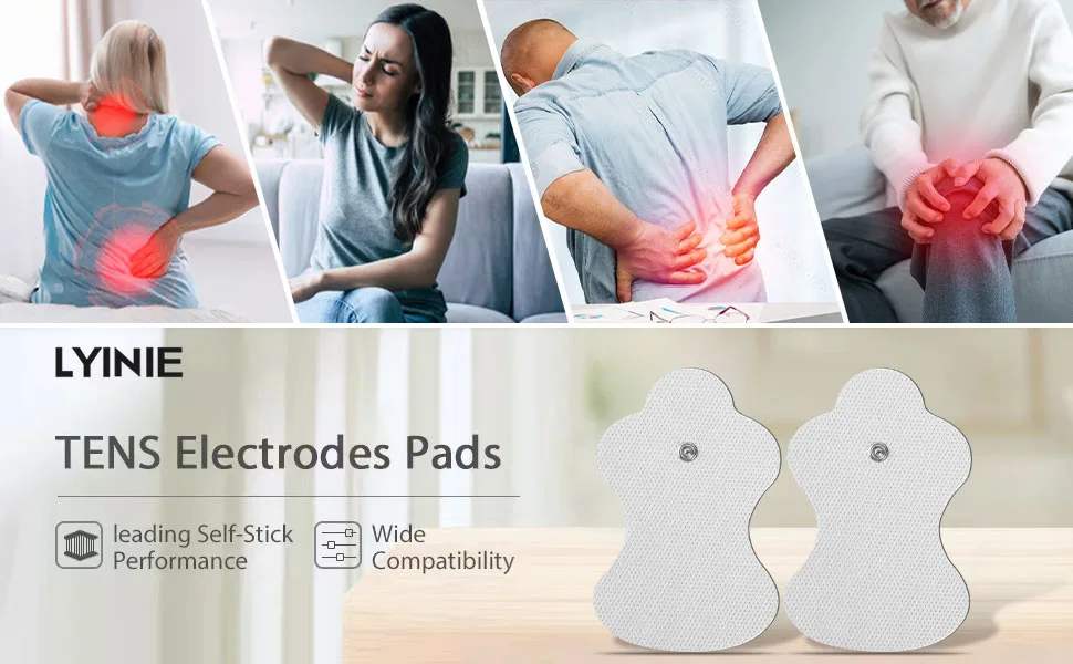 Omron Compatible TENS Electrodes - 12 (6 Pair) Premium Omron Compatible Replacement Pads for TENS Units - omron pads