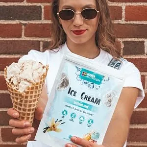 Sugar Free Ice Cream Mix  Keto Diet Friendly, Low Carb & Natural, Non GMO, Vanilla. Weight: 8oz/226.8 gr. - ice cream