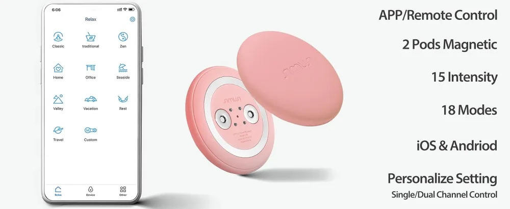 Wireless TENS Unit with APP & Remote - 18 Modes Electronic Muscle Stimulator Deep Tissue Massager for Pain Relief Excellent for Back Shoulder Neck Sciatica Foot Knee and Chronic Pain (Pink) - wireless tens unit
