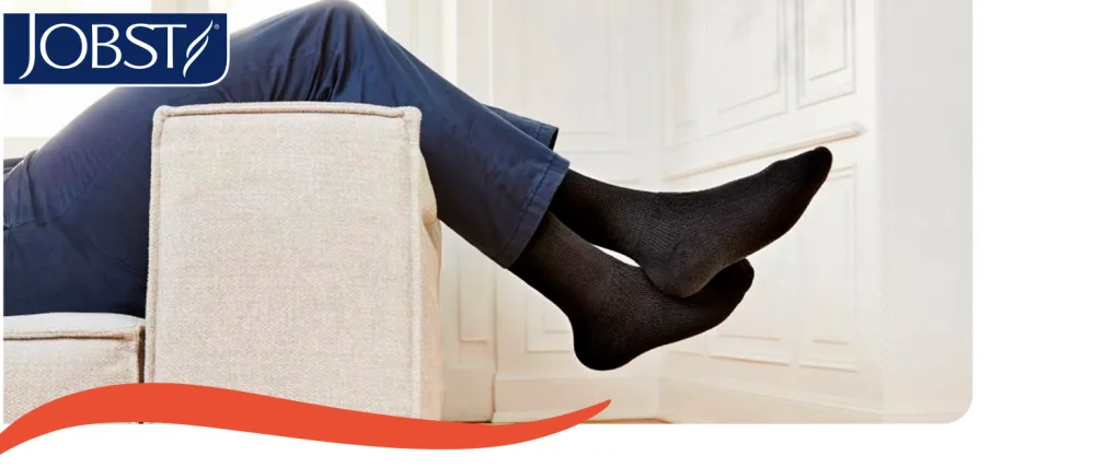 JOBST - soSoft Knee-High Support Compression Socks Ribbed 8-15 mmHg X-Large Black Ribbed - jobst, compression, compression socks, compression for men, compression for women