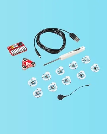 2.0 LED Shield - Visualize Muscle Activation with Light - Power The Myoware 2.0 Muscle Sensor - Equipped with snap connectors Easily Stack on top Side of Muscle Sensor - Muscle Sensor Basic Kit