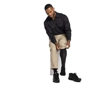 Sigvaris Men's Sea Island Cotton 191 Calf High Compression Socks 15-20mmHg - Black - C (Large) - SIGVARIS Men