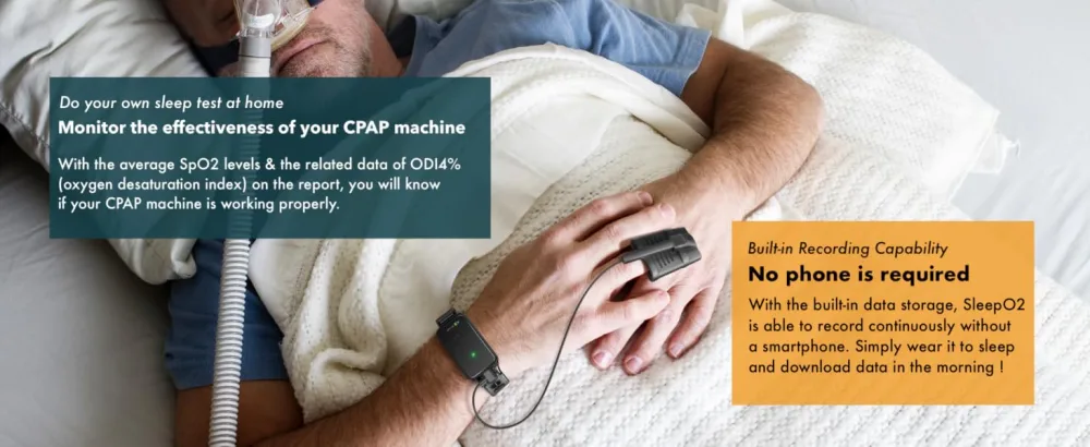 SleepO2 Wrist Recording Pulse Oximeter by EMAY | Continuous Oxygen Monitor for SpO2 Tracking Overnight | Provides Sleep Report and Raw Data - product information 20