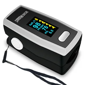 Santamedical Generation 2 Fingertip Pulse Oximeter with Batteries and Lanyard - pulse oximeter fingertip oximeter blood oxygen saturation monitor fda approved meter finger