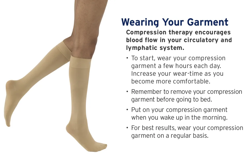 JOBST 115202 Opaque Compression Stocking Knee High 15-20mmHg Closed Toe Large Classic Black - stockings compression medium knee high relief hose medical support sport open toe sock closed thigh