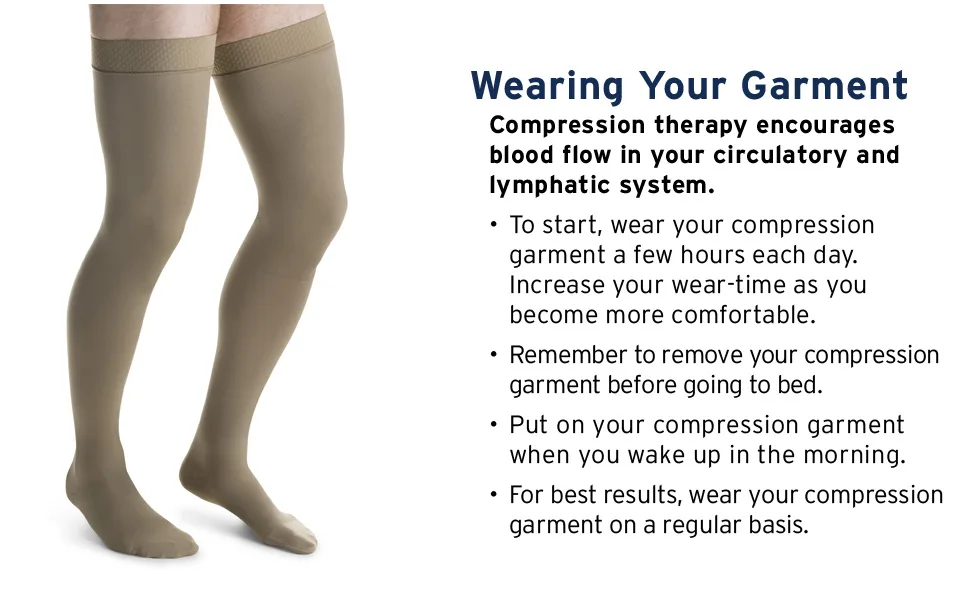 JOBST 115414 forMen Ribbed Dress Compression Stocking Thigh High 30-40mmHg Closed Toe Large Black Black Large - compression, for men
