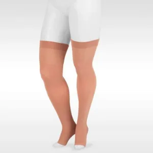 Juzo Dynamic Varin 3512 Thigh-High Compression Sock 30-40mmhg With Silicone Top Band 2 (II) Regular Beige - juzo