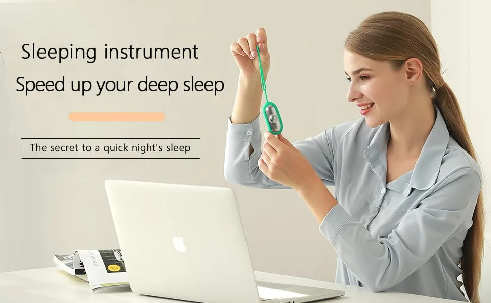 Brain Massage Adjust Heart Rate Headache Focus Attention Small and Easy to Carry Improve Deep Sleep (Light Blue) - Sleeping instrument-Speed up your deep sleep