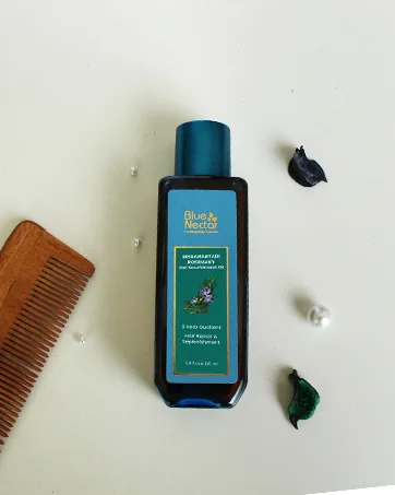 Blue Nectar Vishranti Destress Roll on and Meditation Oil with Cinnamon Clove Ginger Mint Essential Oils (9 Herbs 0.3 Fl oz) - Hair Care
