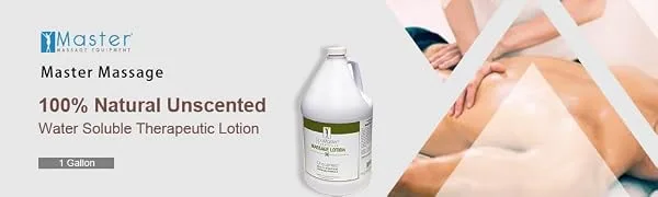 Master Massage Organic Unscented Vitamin-Rich & Water-Soluble Massage Lotion - 1 Gallon Clear - Massage Oil