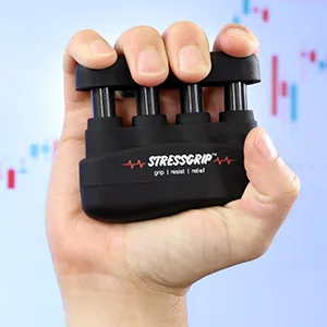 StressGrip - Stress Relief for Adults (Large) - A Stress & Anxiety Relief Device - Comfortable Hand Exerciser - Stress Reliever & Hand Gripper - Black Large (Pack of 1) - Stress Relief Device