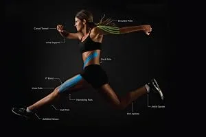StrengthTape Kinesiology Tape - 5M Precut K Tape Roll - Premium Athletic Tape - Support and Prevent Injuries - Multiple Colors Available Beige - product information 1