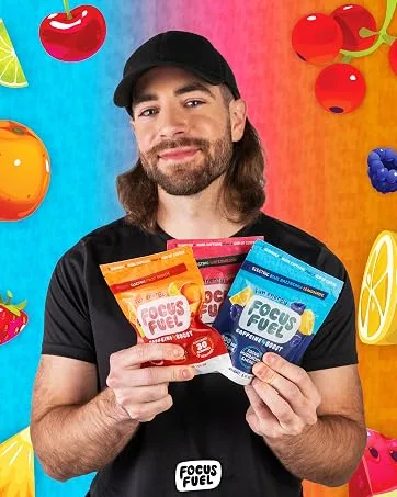 Energy Chews - Focus + Energy Gummies 100mg Caffeine per 2 Gummies Includes B12 Magnesium Electrolytes All-Natural Ingredients (Fruit Punch - 30 Chews 3.17oz) - focusfuel