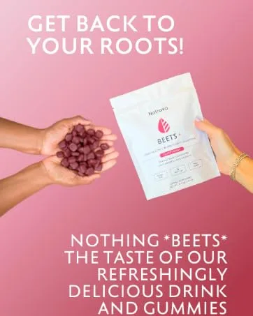Beets+ 100% Organic Beet Root Powder Blend with Vitamins & Prebiotics for Blood Pressure Support - Beetroot Juice Powder for Heart Health - Beets