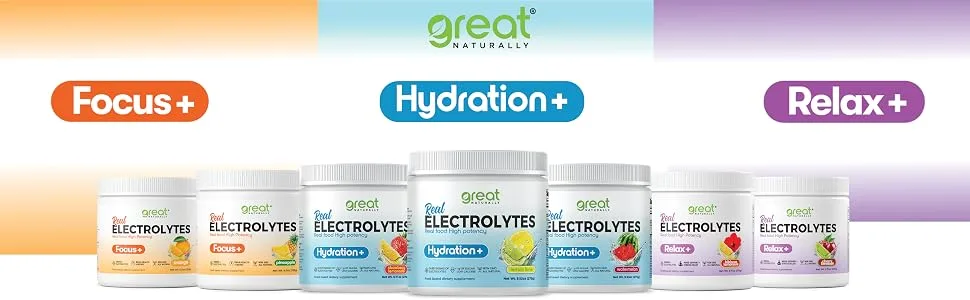 Focus+ Orange Nootropic Electrolyte: Hydration & Brain Support for Cognitive Enhancement Memory Concentration - Citicoline Organic Caffeine Methyl B12 - Made in USA - Hydration electrolytes powder mood support relaxation support stress relief focus memory support