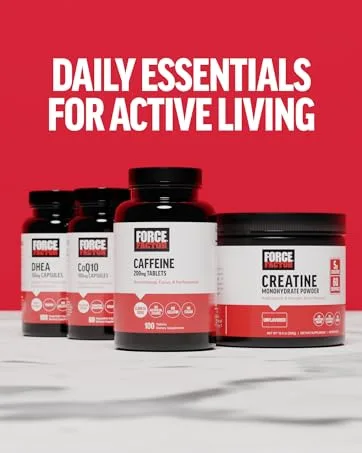 Force Factor Caffeine Pills 200mg Caffeine Tablets to Boost Energy Focus Strength and Performance Premium Quality Caffeine Pills and Energy Supplement 100 Tablets - daily essentials for active living