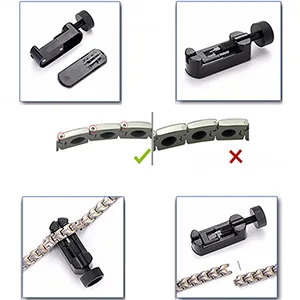 38 Black Elegant Stainless Steel Magnetic Bracelet for Women Lymphatic Detoxification with Free Link Removal Tool - product information 19