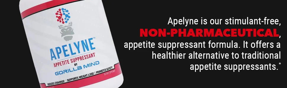 Gorilla Mind Apelyne™ Appetite Suppressant Matrix - Reduce Cravings · Promote Satiety - 240 Capsules - Apelyne