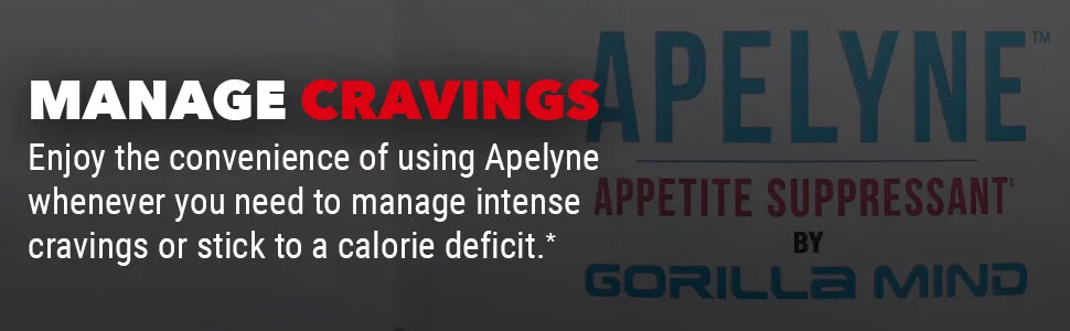Gorilla Mind Apelyne™ Appetite Suppressant Matrix - Reduce Cravings · Promote Satiety - 240 Capsules - Apelyne