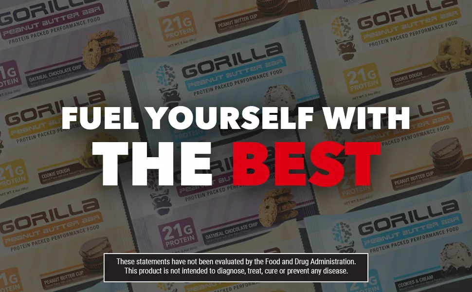 Gorilla Mind Protein Bars (Cookie Dough) - 20g High-Performance Protein Bar/Incredible Taste And Texture/Emphasis On Whey Protein Isolate - Protein Bars