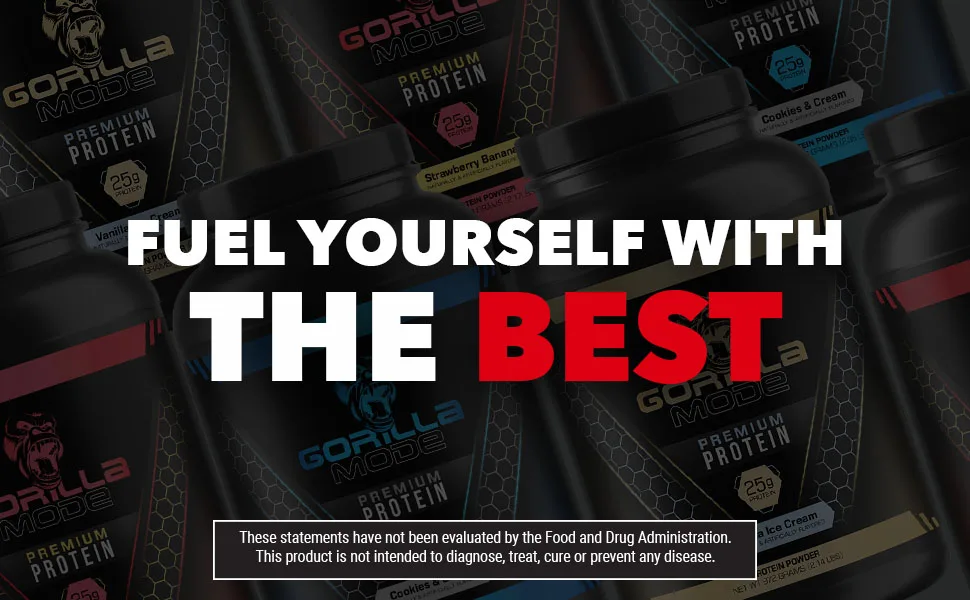 Gorilla Mode Premium Whey Protein - Vanilla Ice Cream / 25 Grams of Whey Protein Isolate & Concentrate/Recover and Build Muscle (30 Servings) - Protein