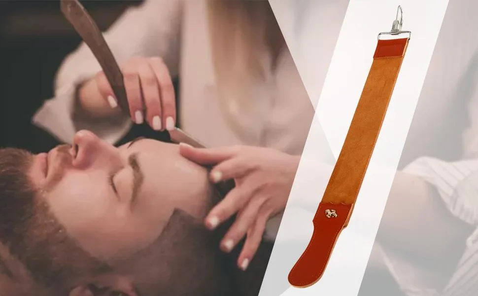 Straight Razor Strops,Genuine Leather Strop Strap Barber Straight Razor Folding Knife Shave Sharpener Sharpening Belt for Barber Hair Removal Straight Razor - product information 20