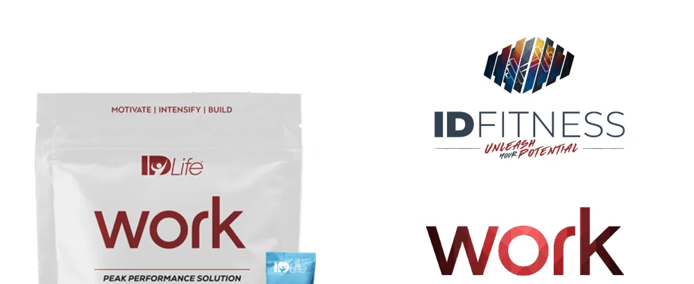 IDLife | IDFitness: Work - Peak Performance Solution Revolutionary Pre-Workout Powder to Amplify Effort Motivation Stamina and Focus. Patented Ingredients for Unparalleled Gains - 15 Sticks - IDLife