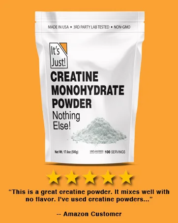 It's Just! - Goat Whey Protein Concentrate 26g Protein WPC80 from Pasture Raised Goat Milk Made in USA 20oz - creatine monohydrate powder