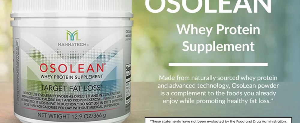 Mannatech Protein Powder OsoLean (Canister) 12.9 oz - OsoLean
