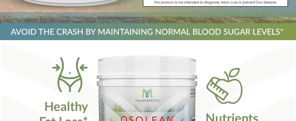 Mannatech Protein Powder OsoLean (Canister) 12.9 oz - OsoLean