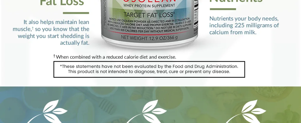 Mannatech Protein Powder OsoLean (Canister) 12.9 oz - OsoLean