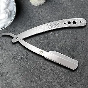 Straight Edge Barber Razor for Close Shaving - Professional Straight Blade Razor for Men with 100 Single Edge Blades- Mens Straight Razor Kit - product information 10