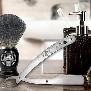 Straight Edge Barber Razor for Close Shaving - Professional Straight Blade Razor for Men with 100 Single Edge Blades- Mens Straight Razor Kit - product information 11