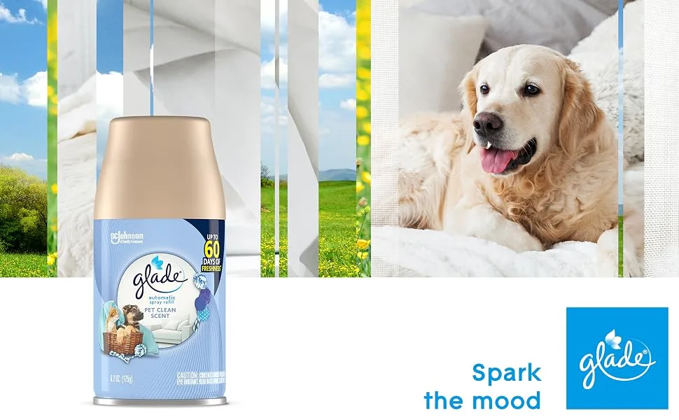 Glade Automatic Spray Refill Air Freshener for Home and Bathroom Pet Clean Scent 6.2 Oz - product information 31