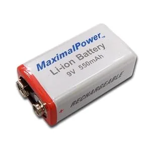 MaximalPower 9 Volt Li-Ion Rechargeable Battery HIGH CAPACITY 550mAh 9V Block - product information 14