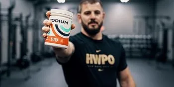 Podium Nutrition Whey Protein Powder Peanut Butter Crunch 22 Servings 27g of Whey Protein Per Serving - fuse mat fraser