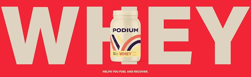 Podium Nutrition Whey Protein Powder Peanut Butter Crunch 22 Servings 27g of Whey Protein Per Serving - whey