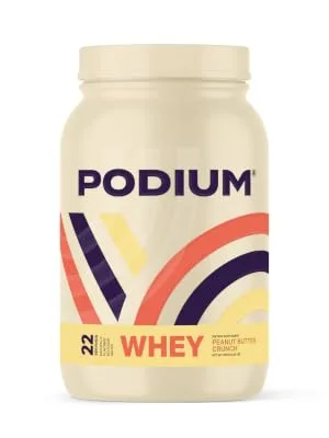 Podium Nutrition Whey Protein Powder Peanut Butter Crunch 22 Servings 27g of Whey Protein Per Serving - whey peanut butter