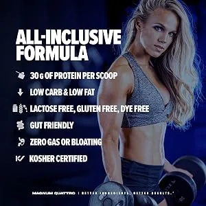 QUATTRO Magnum Nutraceuticals Vanilla Soft Serve Ice Cream 2lb - May Support Muscle Growth & Recovery - Magnum