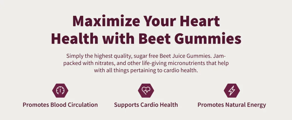 Snap Supplements Nitric Oxide Beet Root Gummies - Support Healthy Blood Circulation 60 Gummies (Peach) - image