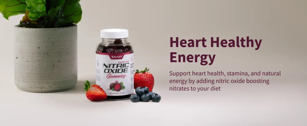 Snap Supplements Nitric Oxide Beet Root Gummies - Support Healthy Blood Circulation 60 Gummies (Peach) - image