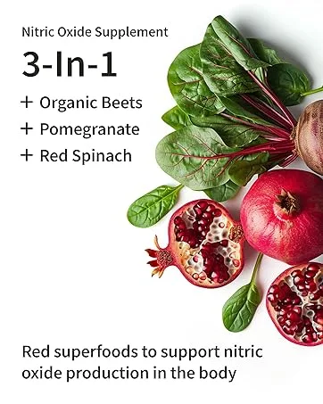 Snap Supplements Nitric Oxide Beet Root Gummies - Support Healthy Blood Circulation 120 Gummies - image