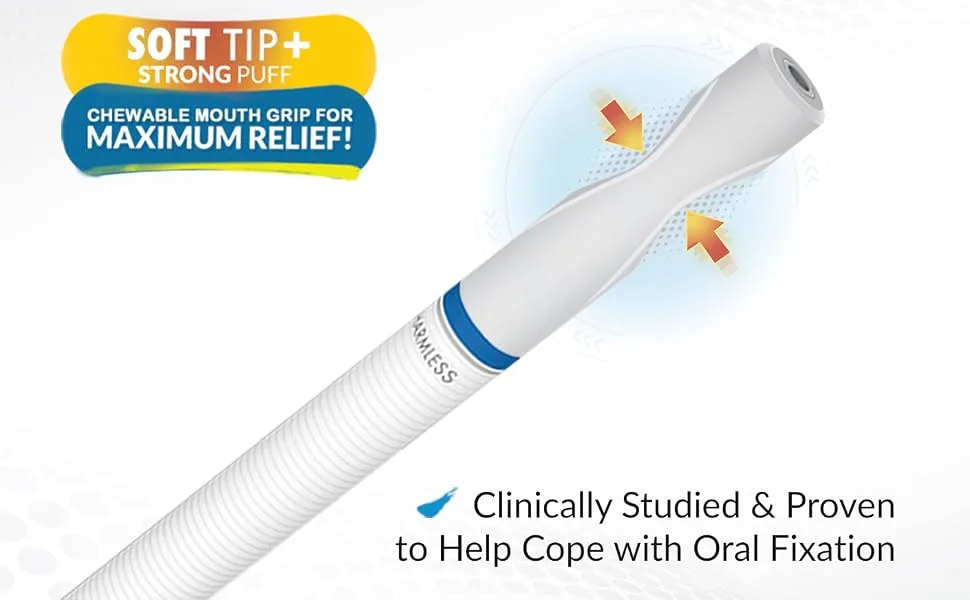 Stop Smoking, Smokeless Inhaler with Soft Tip Chewable Mouth Grip for Maximum Relief, Oral Fixation Support, Clinically Studied, Oxygen Inhaler Quit Smoking Aid (Fresh Mint, 1 Pack) - QuitGo